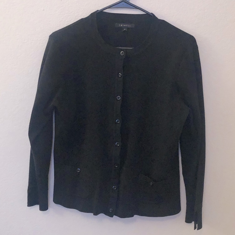 Black XL Preppy/Business Button Sweater